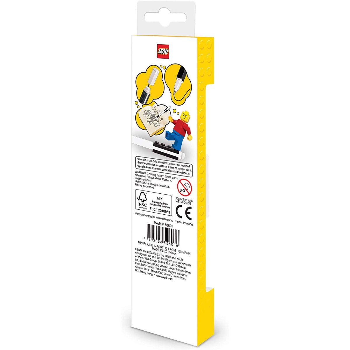 GENERICO - LÁPIZ GEL LEGO PEN PAL CON MINIFIGURA NEGRO