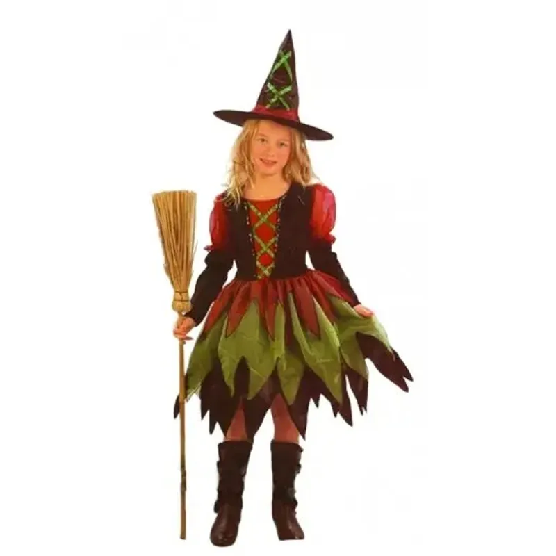 GENERICO - Disfraz Vestido Bruja Traje De Niña Para Halloween Talla M
