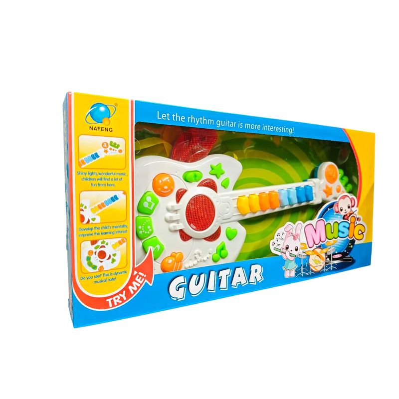 SWISSHOME - JUGUETE GUITARRA MUSICAL INFANTIL CON LUCES NIÑOS +3 AÑOS