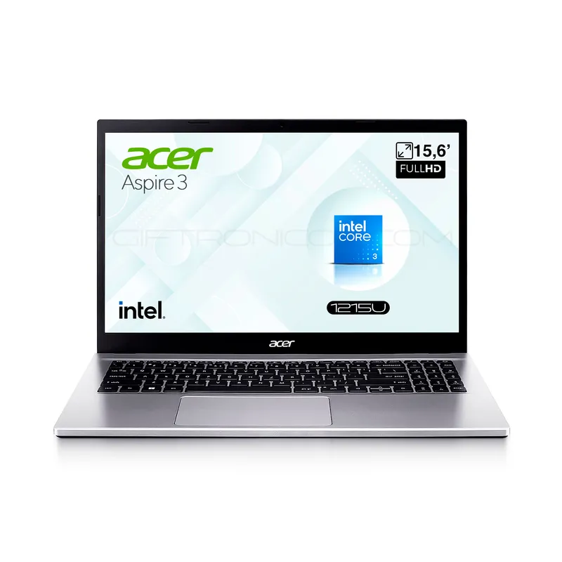 ACER - Portátil Acer A315-59-39GN  156 FHD IPS  Intel i3-1215U  8GB RAM 512GB SSD  Gris
