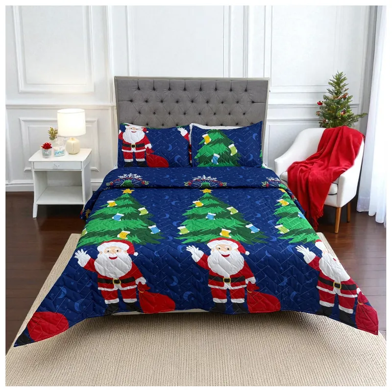 HOGARETO - Edredón Unifaz Navidad Cama Doble Hogareto