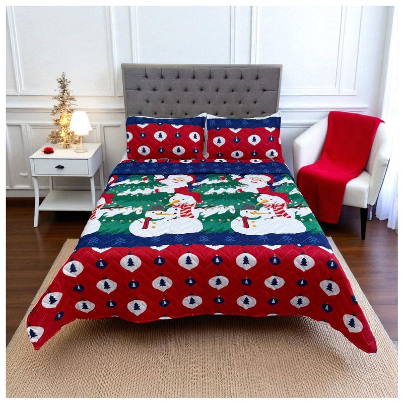 HOGARETO - Edredón Unifaz Navidad Cama Doble Hogareto
