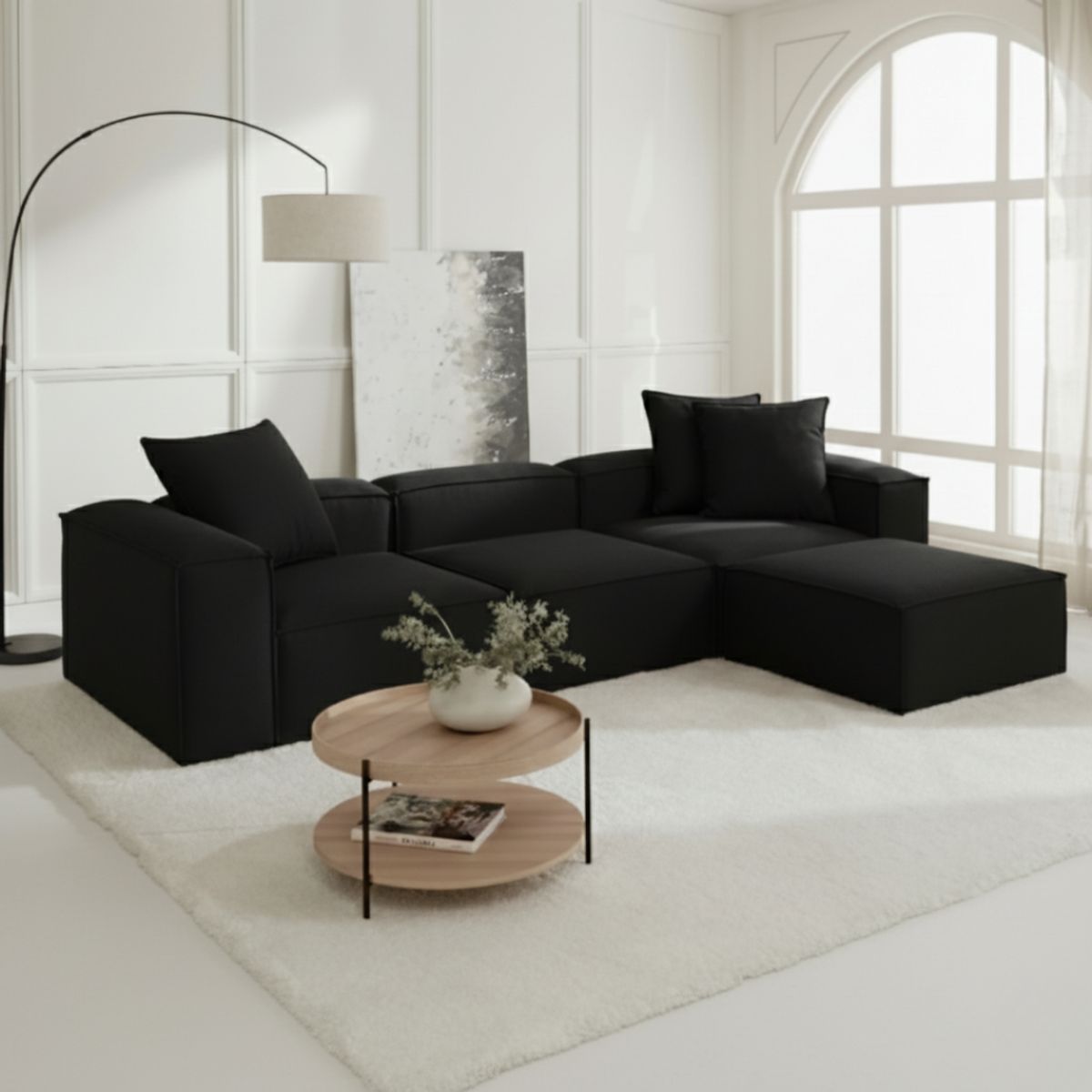 GENERICO - Sala Londres en L Moderna 4 Puestos Pet Friendly Muebles Descanso