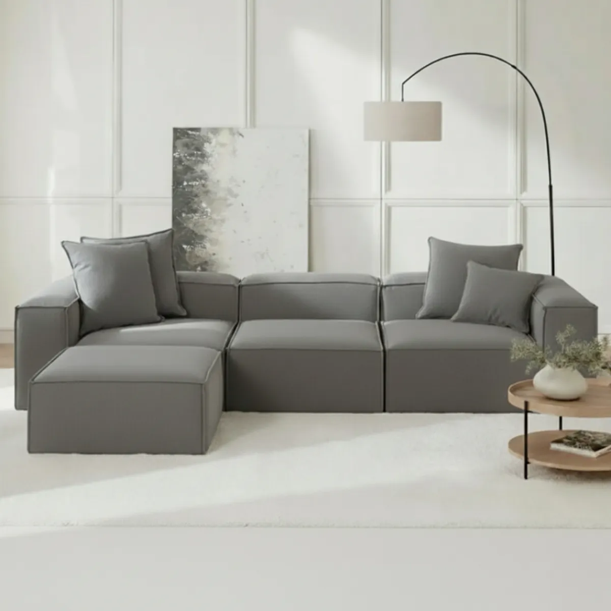 GENERICO - Sala Londres en L Moderna 4 Puestos Pet Friendly Muebles Descanso