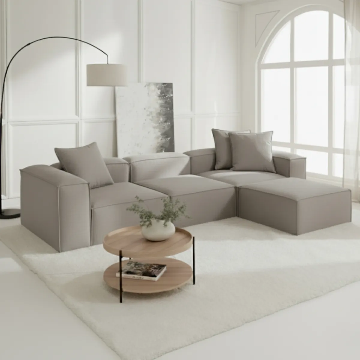 GENERICO - Sala Londres en L Moderna 4 Puestos Pet Friendly Muebles Descanso