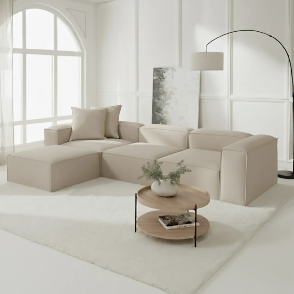 GENERICO - Sala Londres en L Moderna 4 Puestos Pet Friendly Muebles Descanso