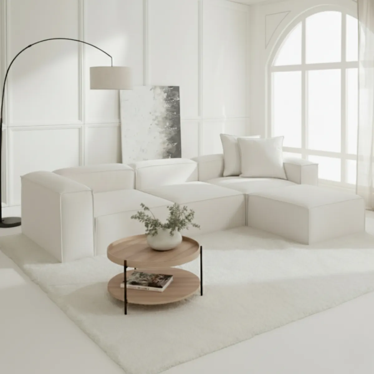 GENERICO - Sala Londres en L Moderna 4 Puestos Pet Friendly Muebles Descanso