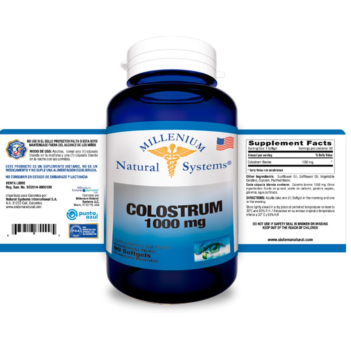 NATURAL SYSTEM - SUPLEMENTO X 90 CAPSULAS BLANDAS/ COLOSTRUM