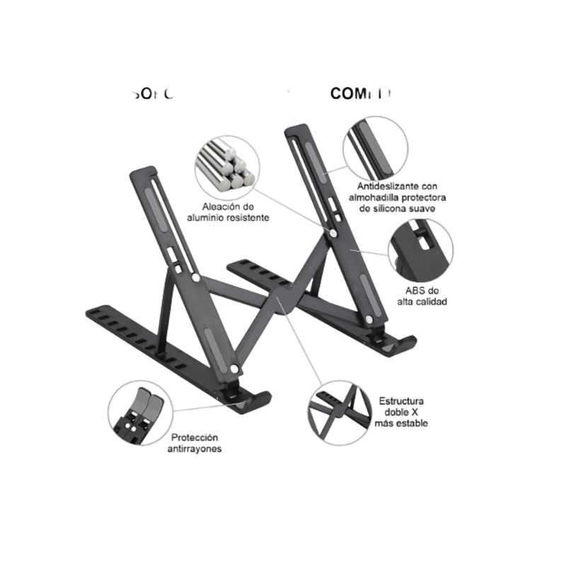 GENERICO - Base Soporte Para Portátil Ergonómica Reclinable