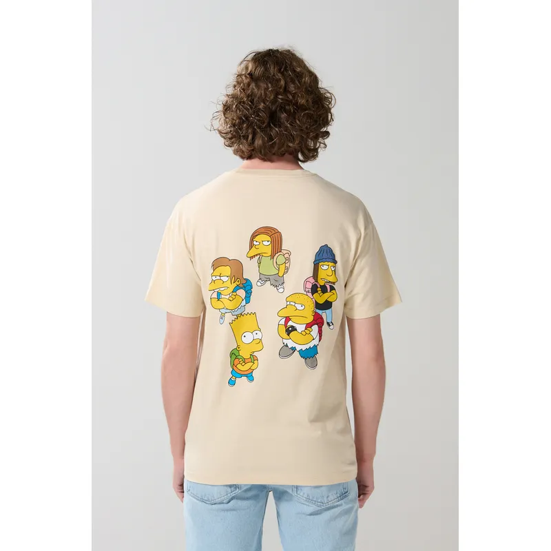 KOAJ - KOAJ Camiseta kaki oversize manga corta de Los Simpson Hombre
