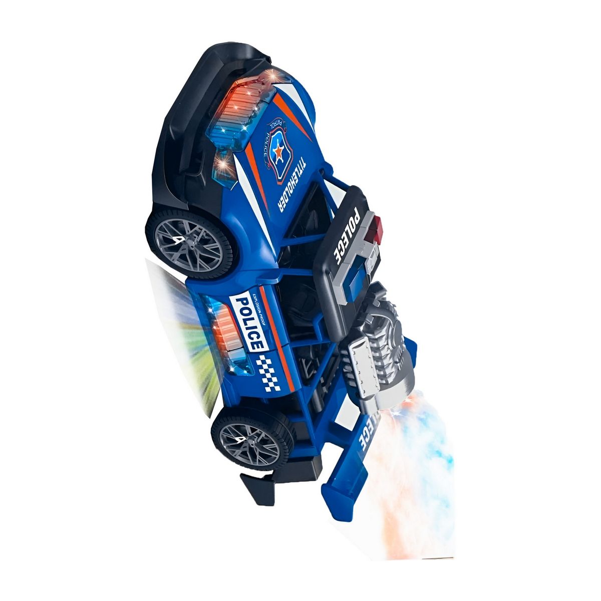 GENERICO - Carro Policia Sonido Movimiento Luces Interactiva + Bateria