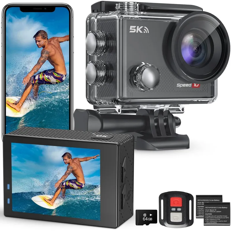 GENERICO - Camara de Acción HIICAM 4K 30FPS A prueba de agua EIS 64GB Incluida