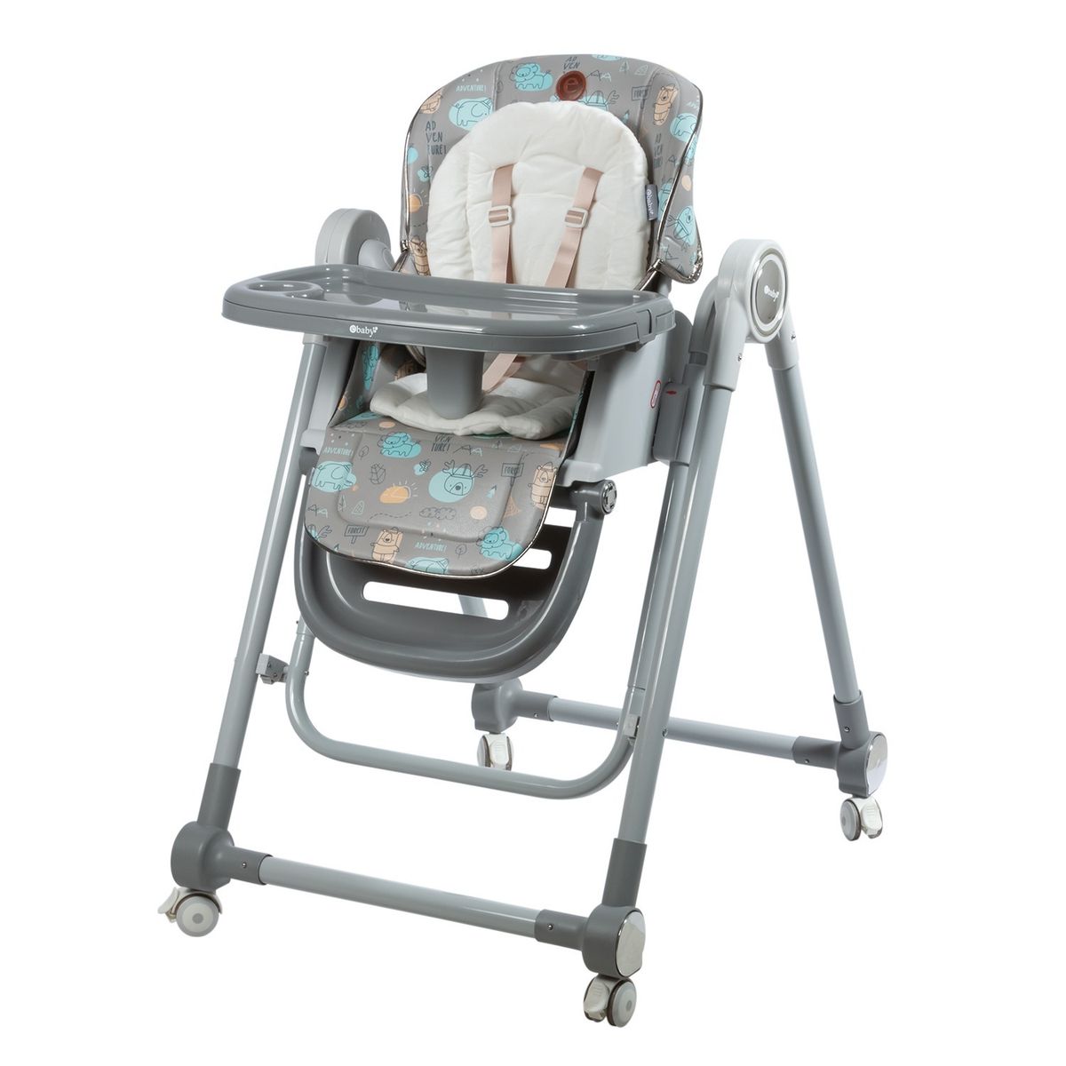 EBABY - Silla Comedor De Bebe Con Función Mecedora Columpio Plegable