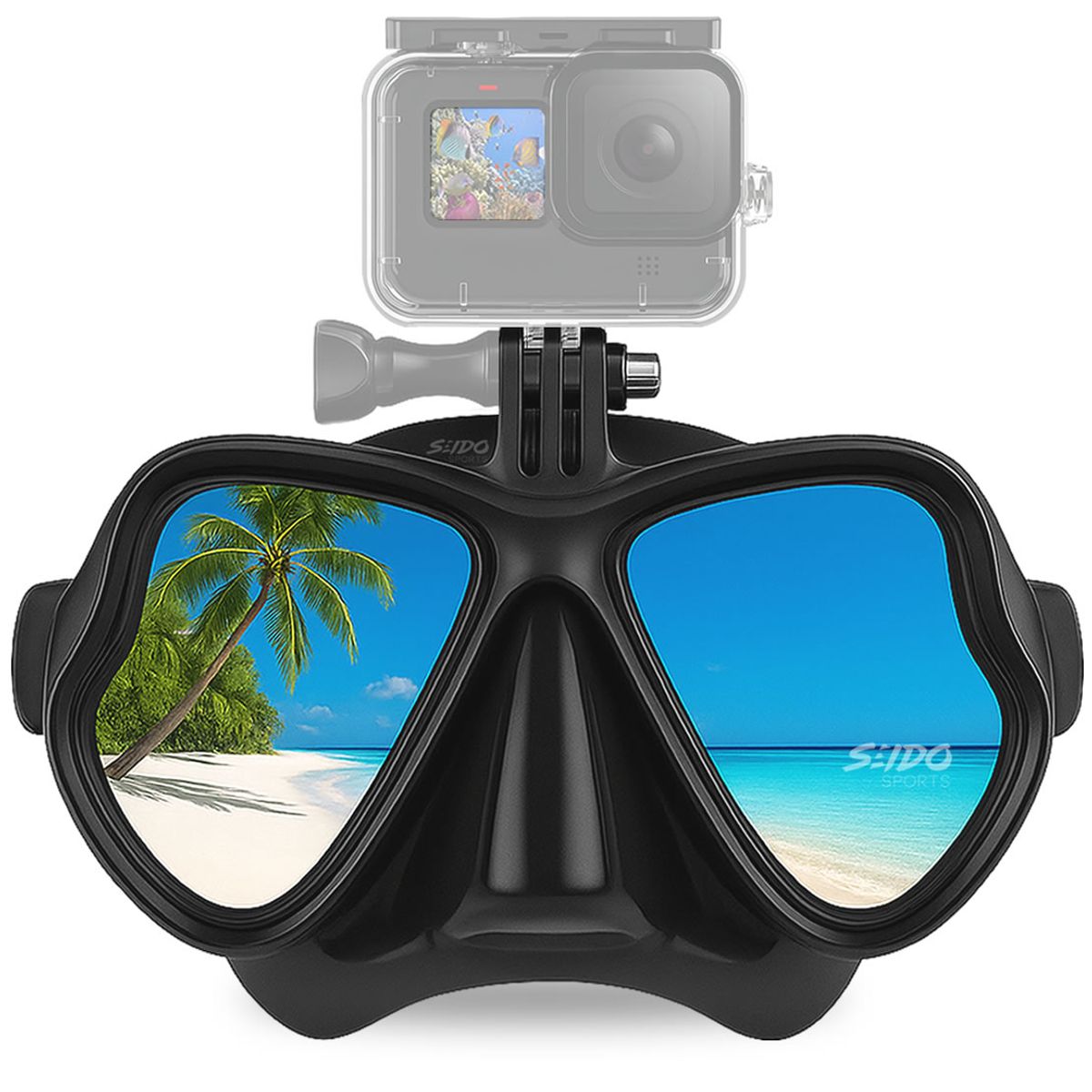 GENERICO - Careta Buceo Gafas Natación Piscina Soporte Cámara Go Pro