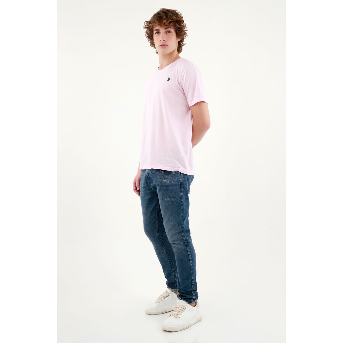TENNIS - Camiseta rosada con mini detalle para hombre