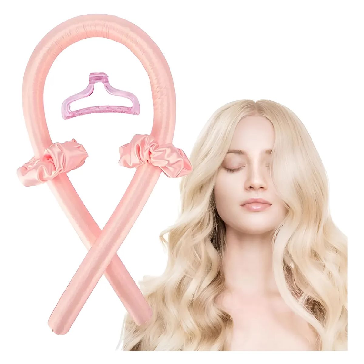 GENERICO - Tubo Rizador Ondular Sin Calor En Satín Para Cabello