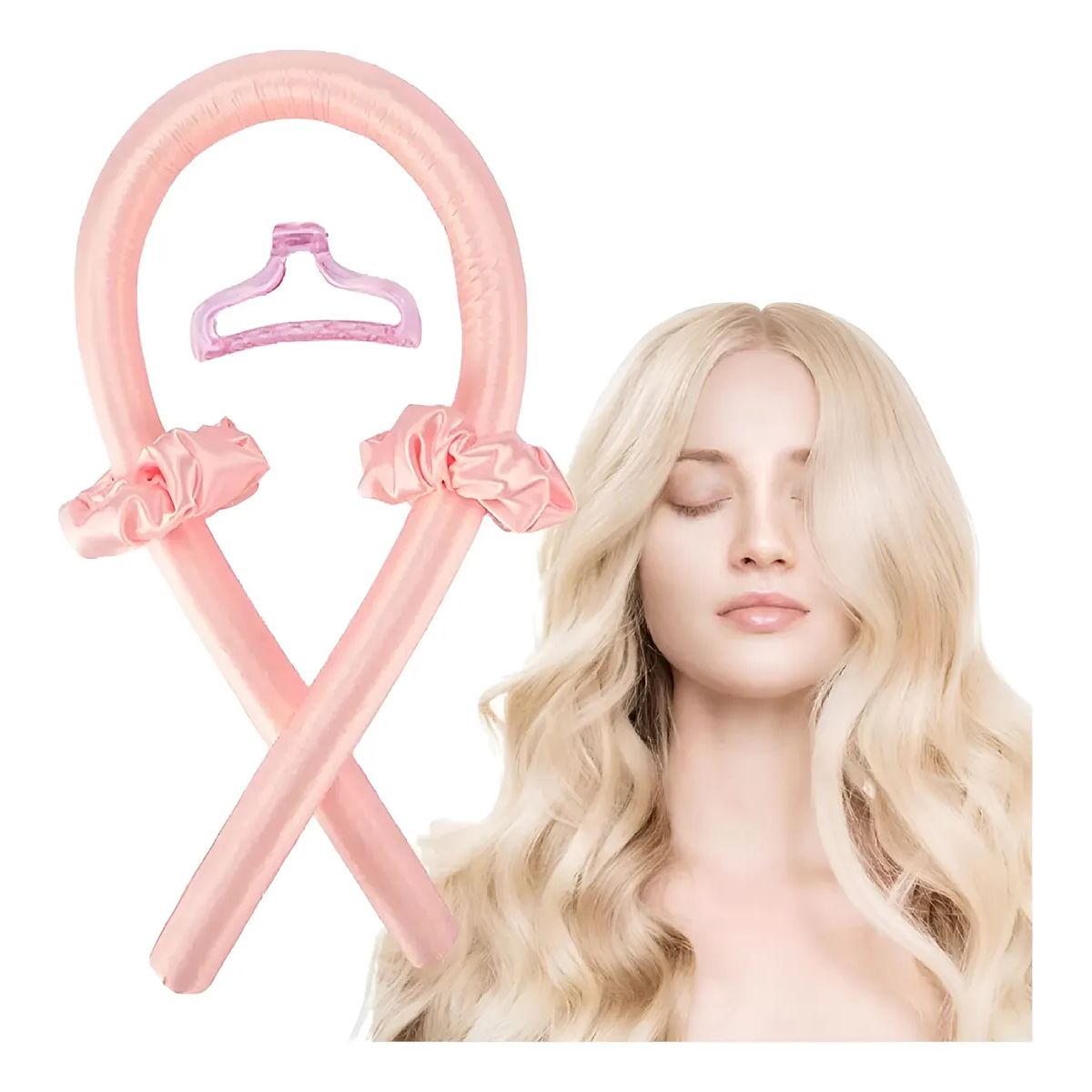 GENERICO - Tubo Rizador Ondular Sin Calor En Satín Para Cabello