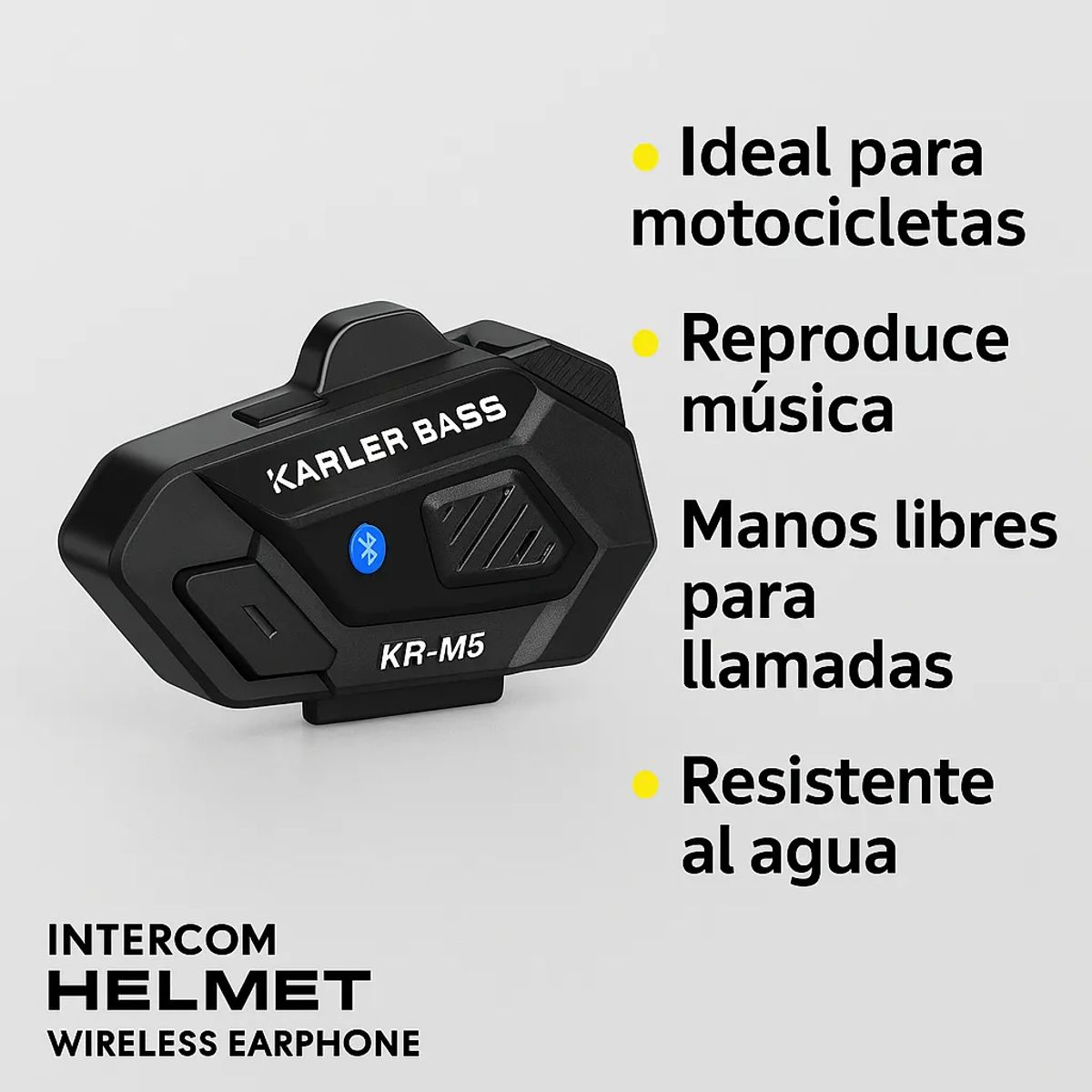 GENERICO - Intercomunicador Kr-m5 Casco Moto Tf Micrófono Llamadas