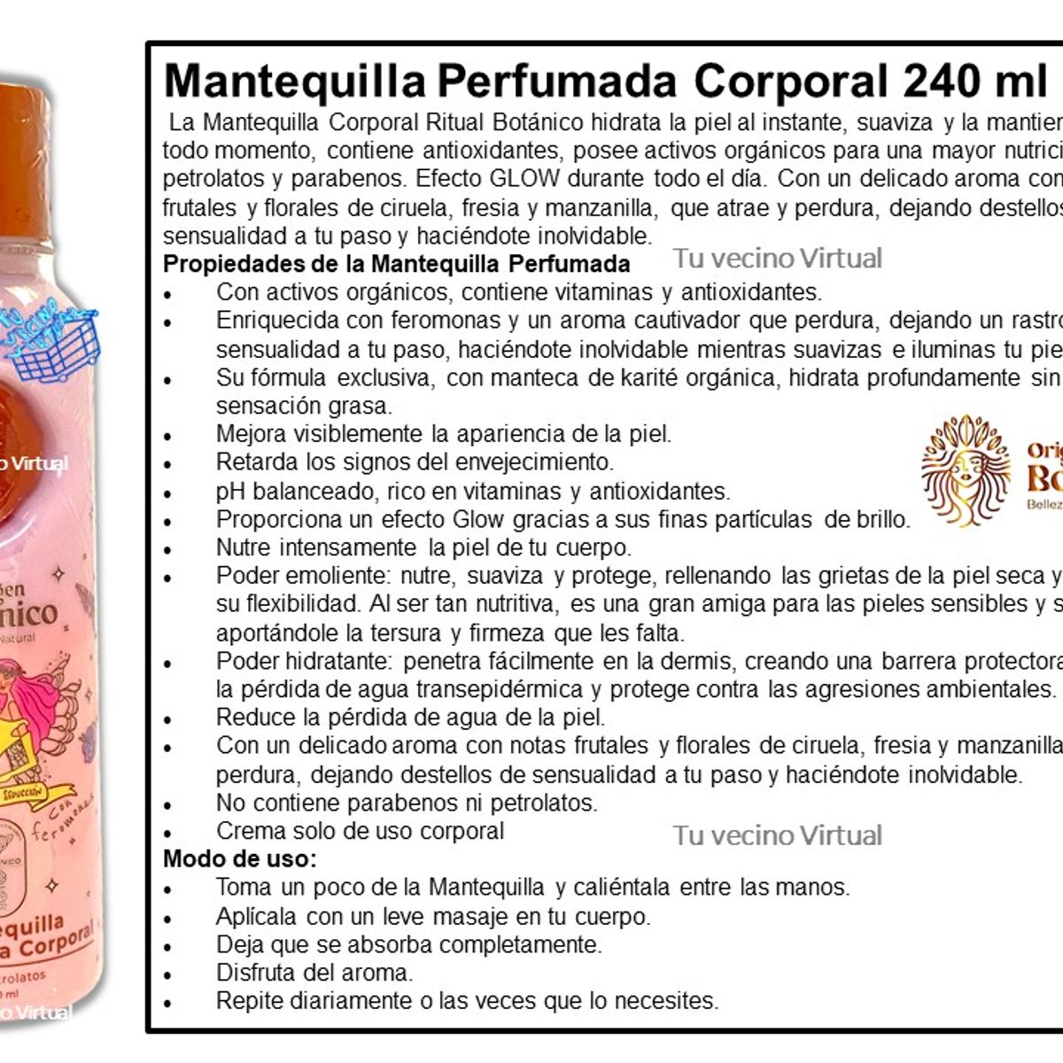 GENERICO - Mantequilla Perfumada Corporal 240 Ml - Ritual Botanico