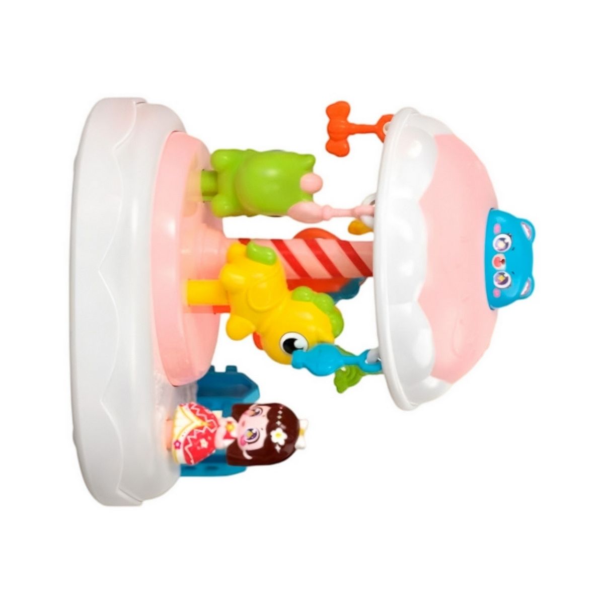 GENERICO - Juguete Carrusel Caballos Interactivo De Cuerda Con Muñeca