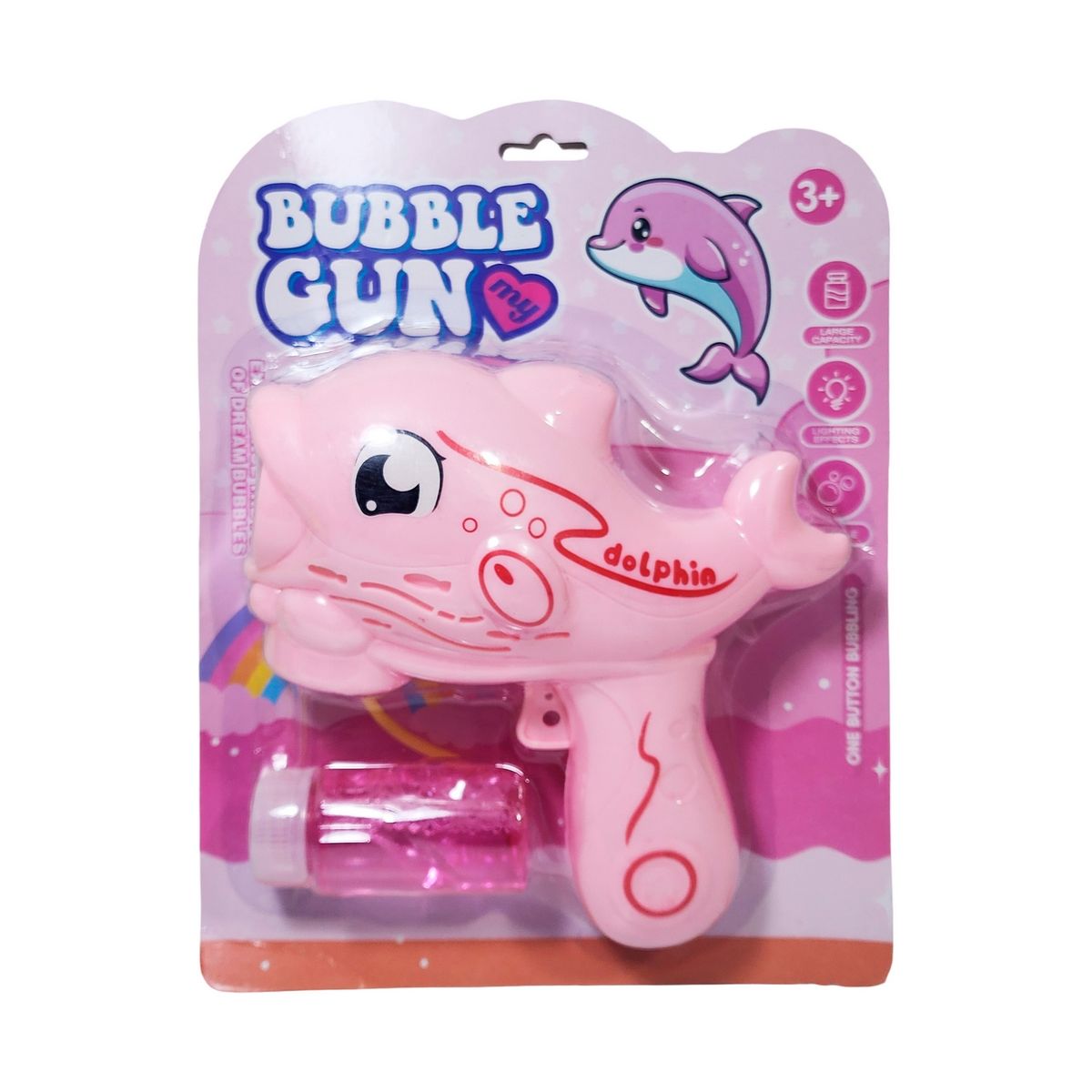 GENERICO - Pistola Burbujera Pez Delfin Con Liquido Burbujero + Bateria