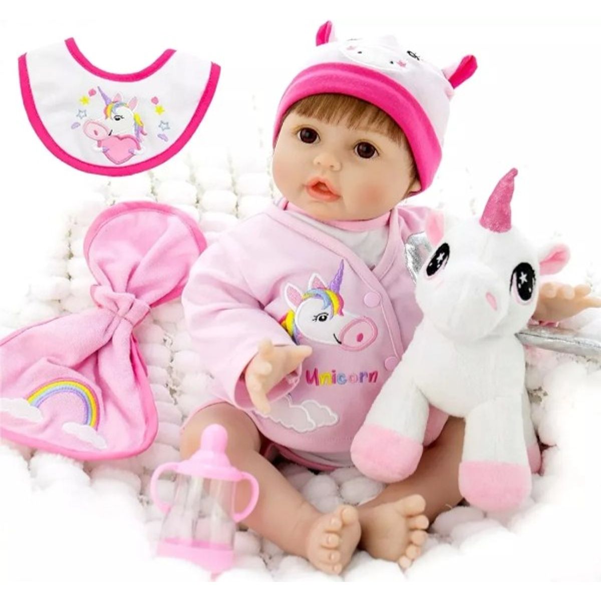 GENERICO - Reborn Bebe Muñeca Real Cuerpo De Algodon renacida + Accesorios