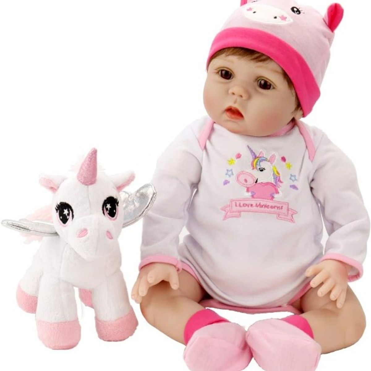 GENERICO - Reborn Bebe Muñeca Real Cuerpo De Algodon renacida + Accesorios