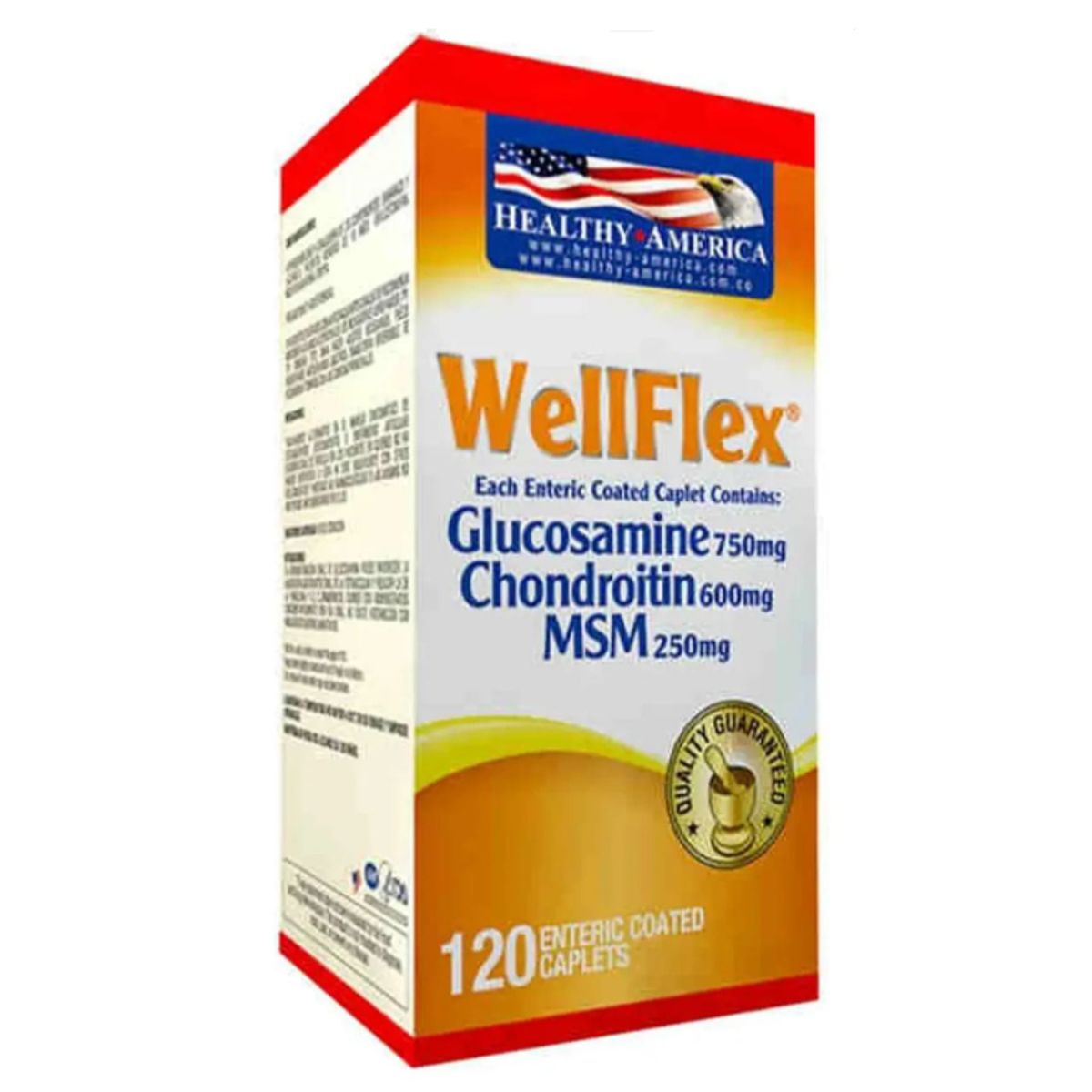 HEALTHY AMERICA - SUPLEMENTO CON GLUCOSAMINA Y CHONDROITINA X 120U WELLFLEX