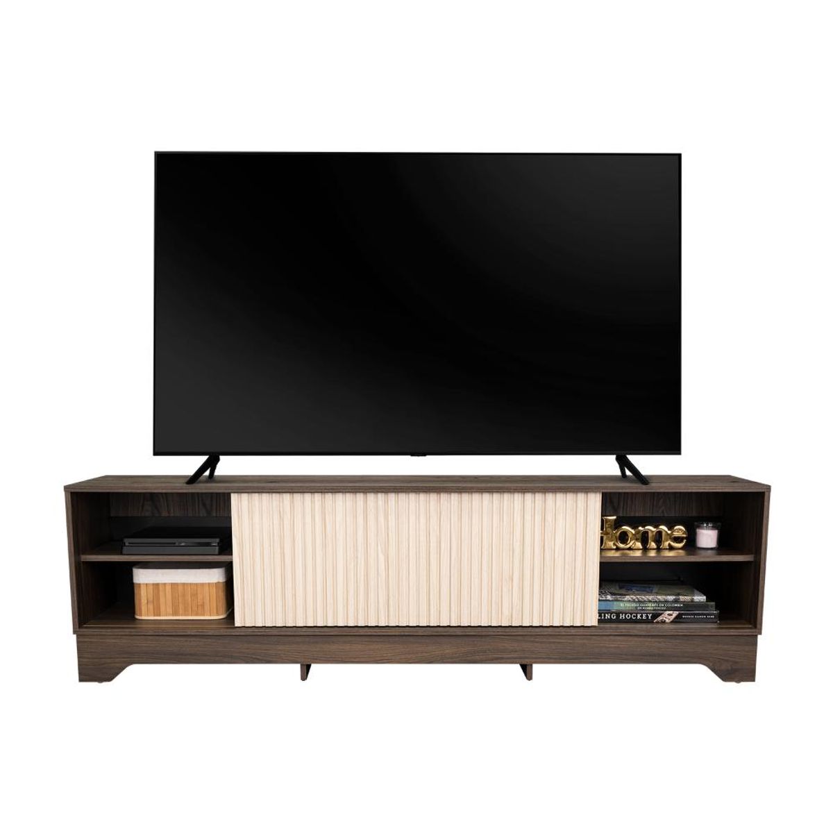 RTA DESIGN - Mesa para TV Smith Nogal Europeo y Roble Natural