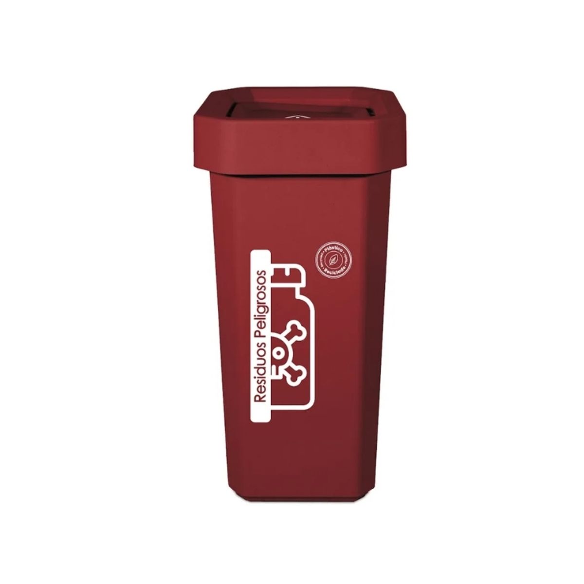 ESTRA - Papelera Ecobins Vaiven 53L Rojo Poli Residuos Peligrosos