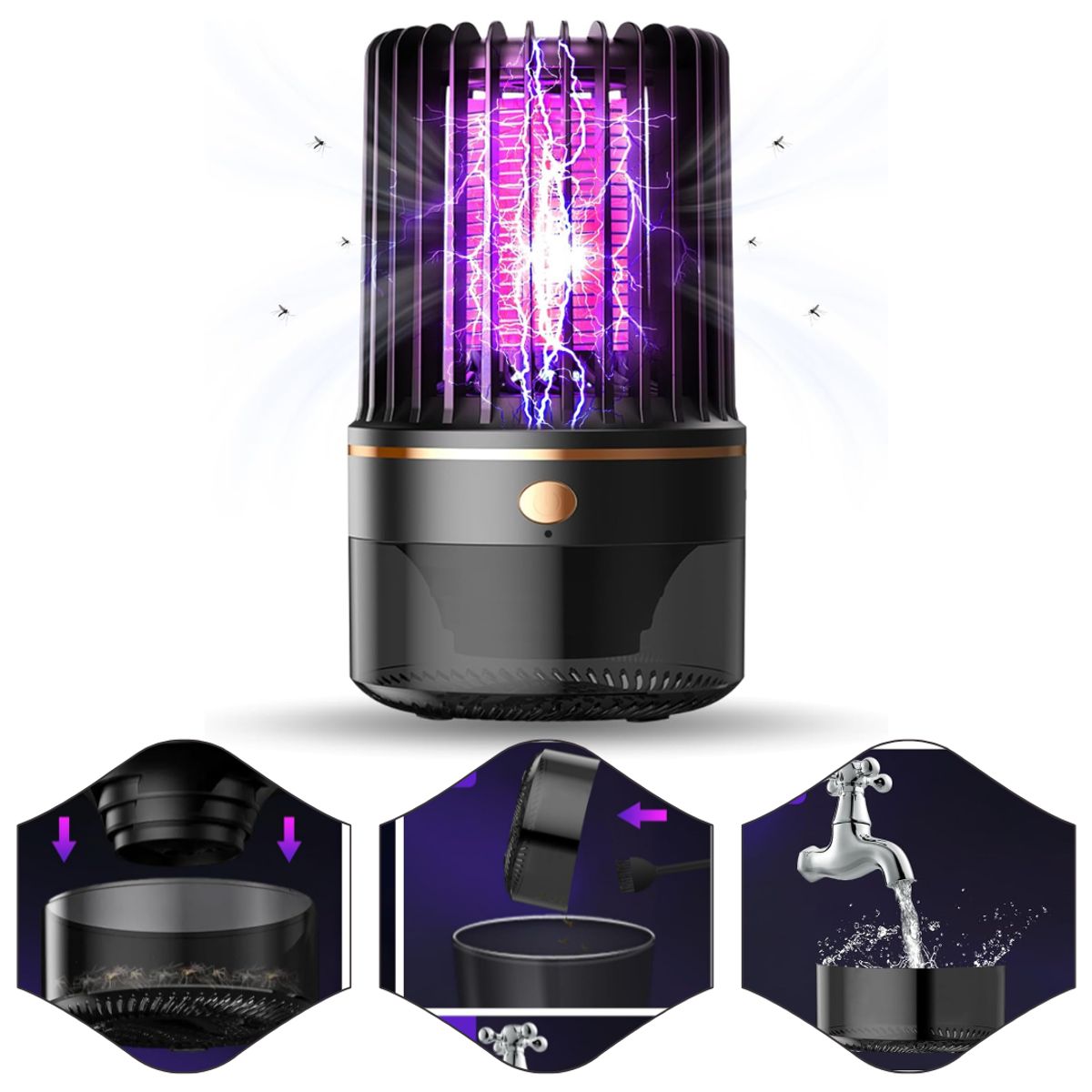 IMPORTACIONES UNIVERSO - Lampara Mata Mosquitos Moscos Y Zancudos Recargable