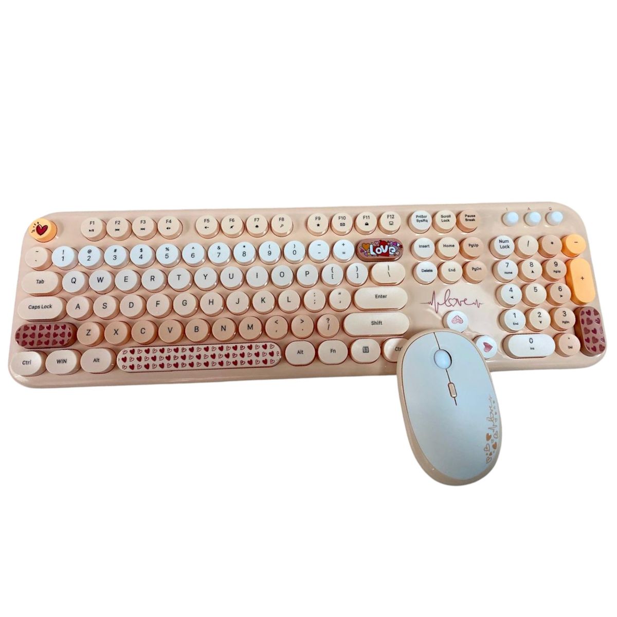GENERICO - Combo Inalámbrico Teclado Y Mouse Mofii Lovely Silencioso Naranja