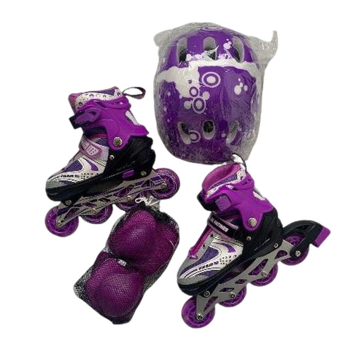 DISTRIONLINE - Kit Patines Niñas Expandible Semiprofesional Sports