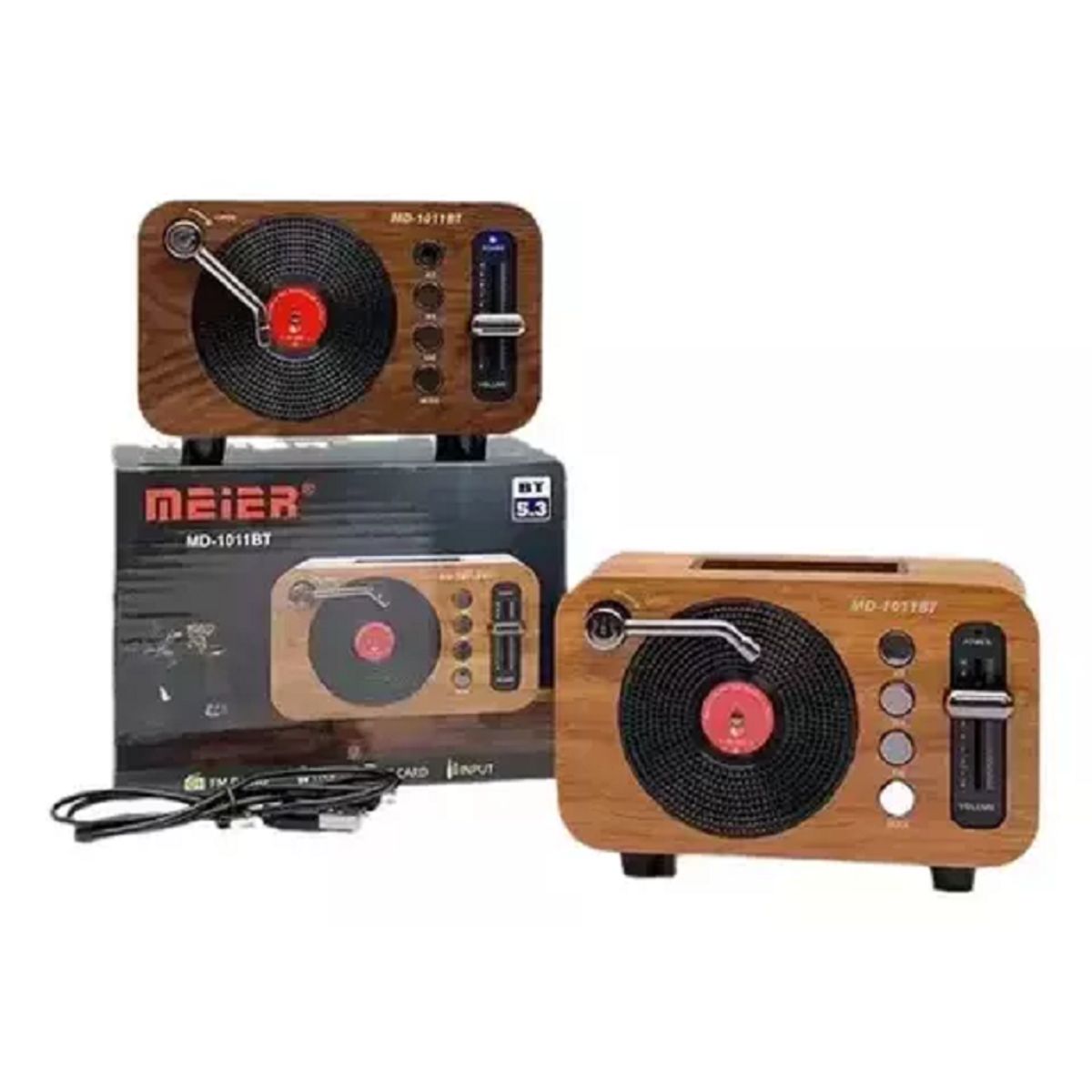 VINTAGE - Parlante Vintage Meier Md-1011bt Bluetooth Radio Fm Usb