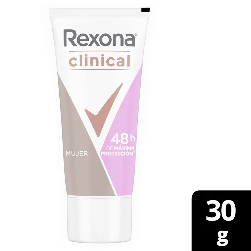 REXONA - Desodorante Tubo Rexona Clinal Crema Mujer 30g