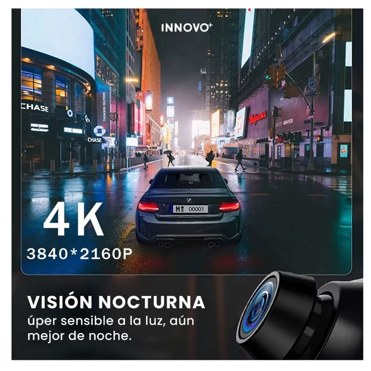INNOVA - Retrovisor Carplay Inteligente Pantalla Android Auto Cámara