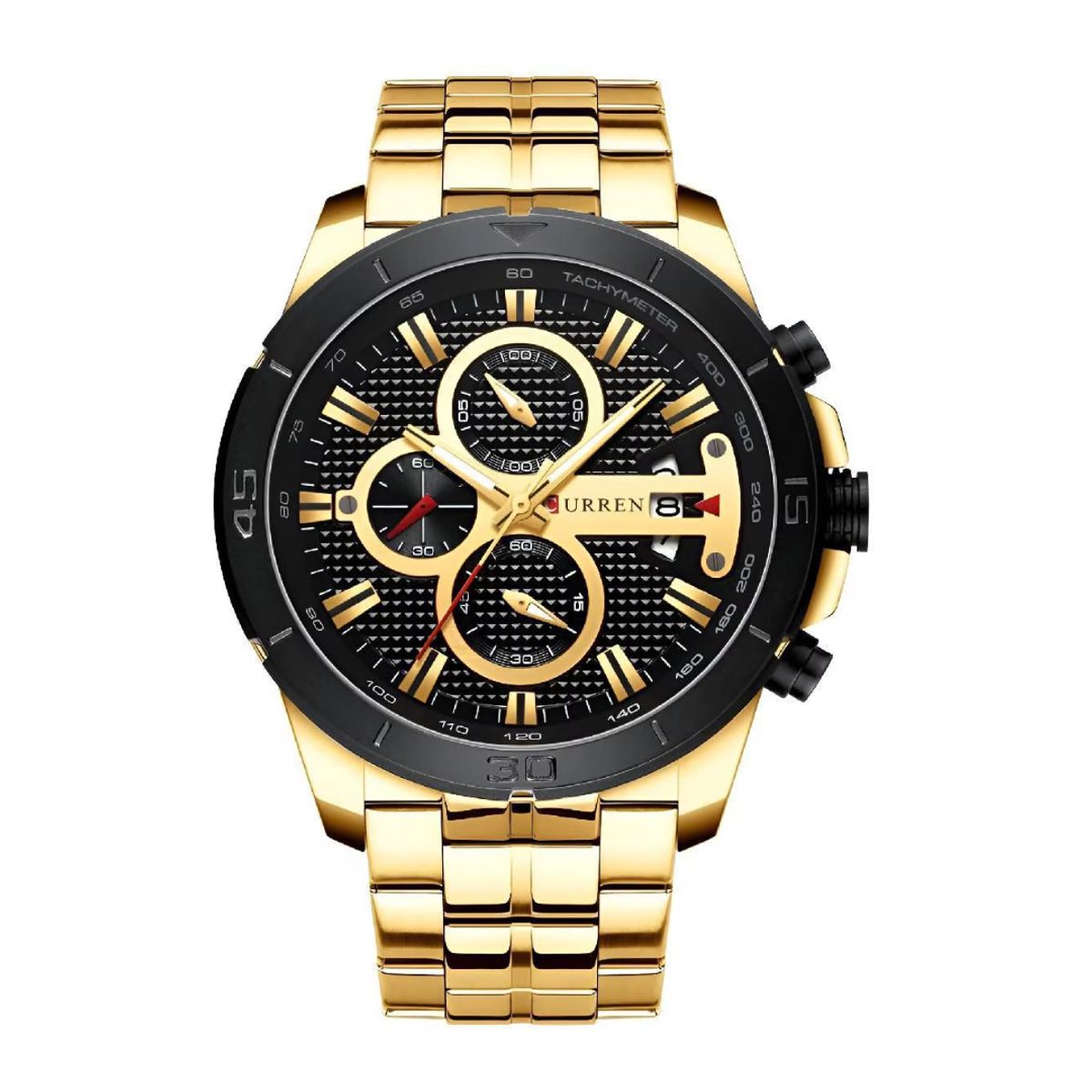 CURREN - Reloj Curren 8337 Cronógrafo En Acero Para Hombre Dorado