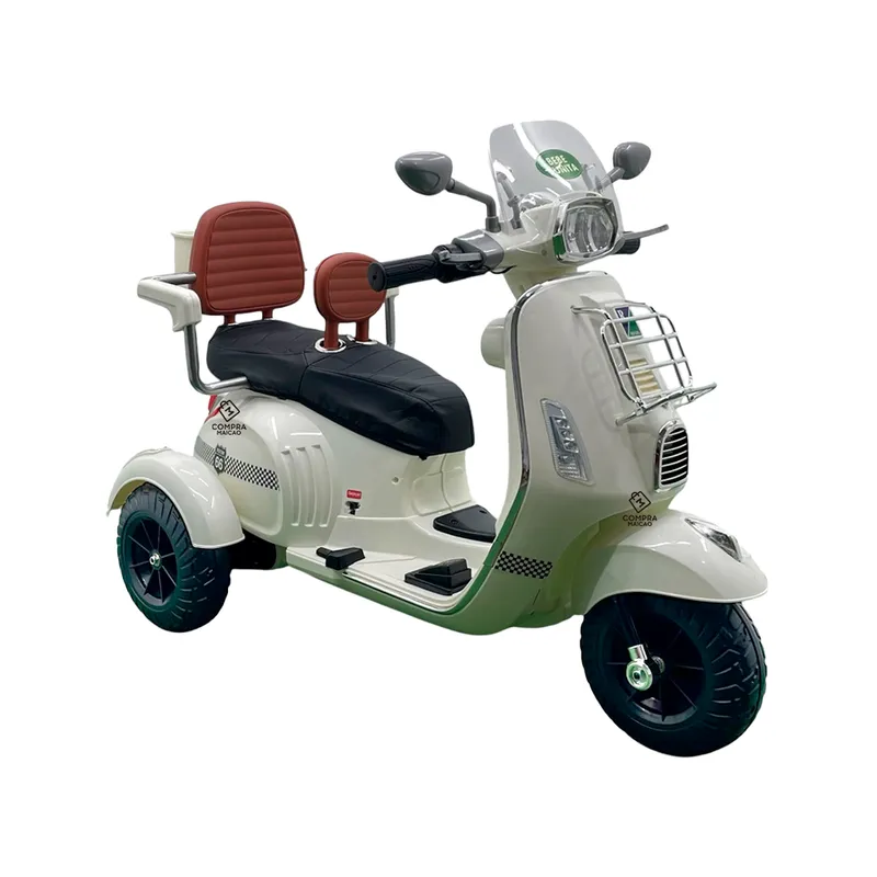 BEBESUNITA - Moto Eléctrica 12v Bebesunita Vespa Bb 2 Asientos Llnta Goma