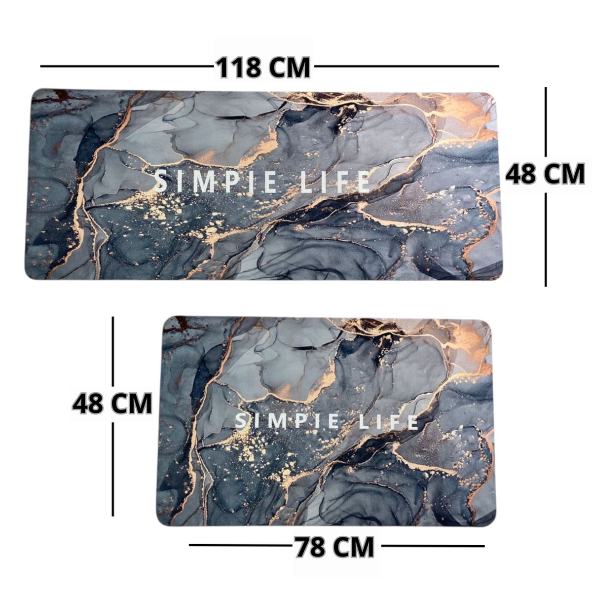 GENERICO - Dúo Tapete Absorbente Y Antideslizante Alfombra Cocina Kit 2