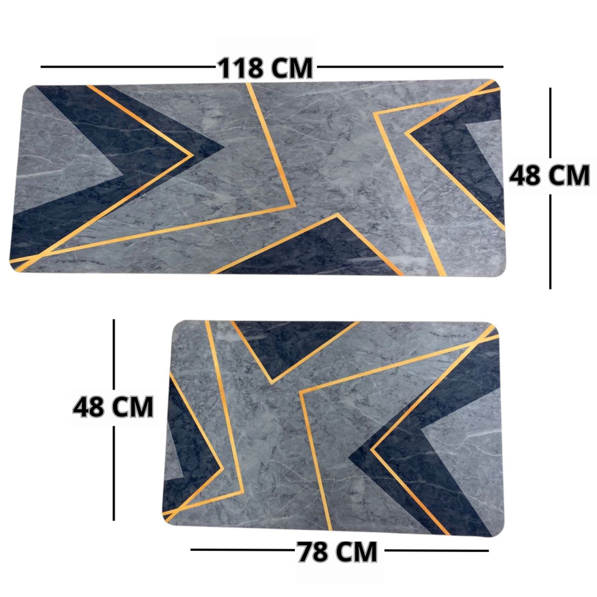 GENERICO - Dúo Tapete Absorbente Y Antideslizante Alfombra Cocina Kit 2