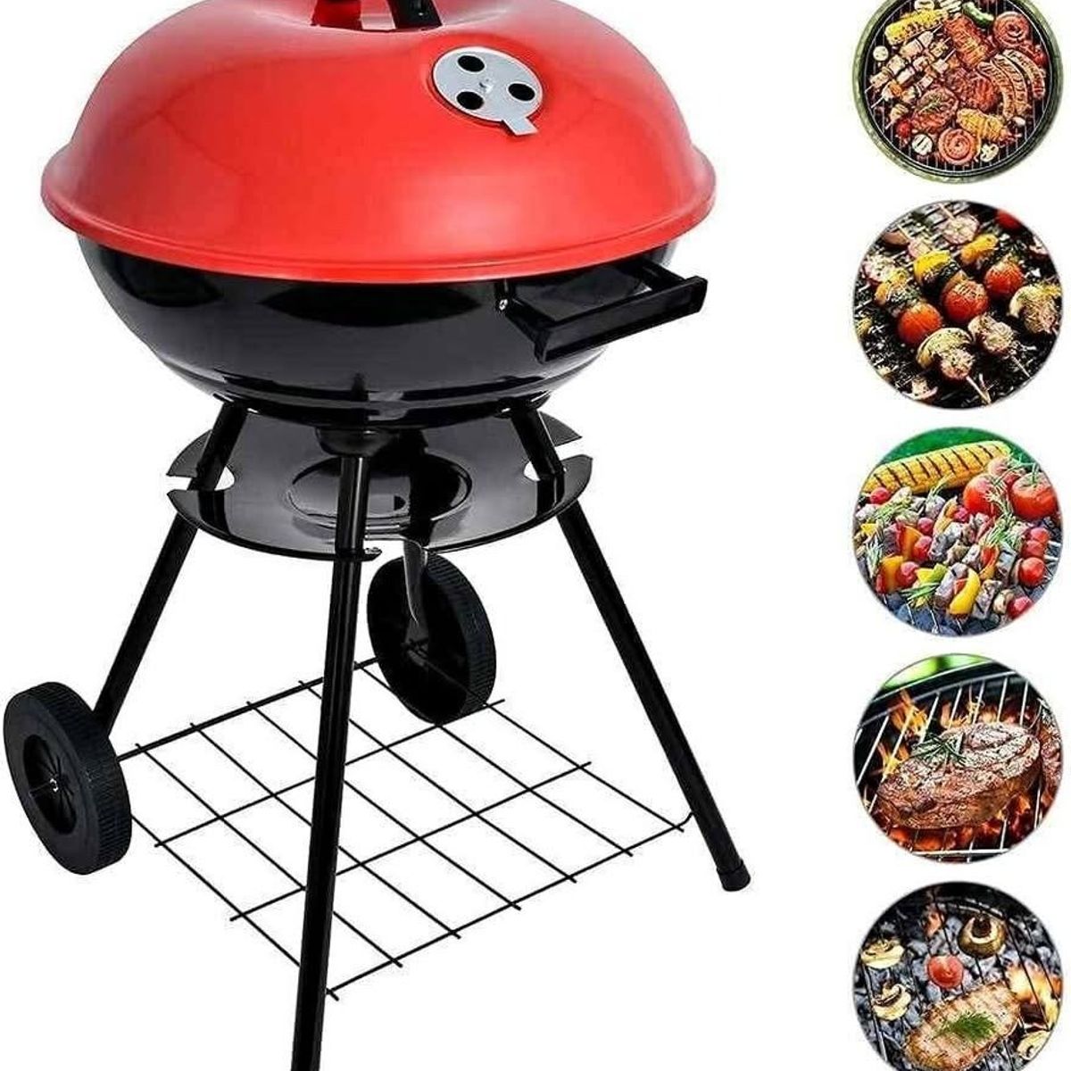 GENERICO - Asador Bbq A Carbon Portable Con Ruedas
