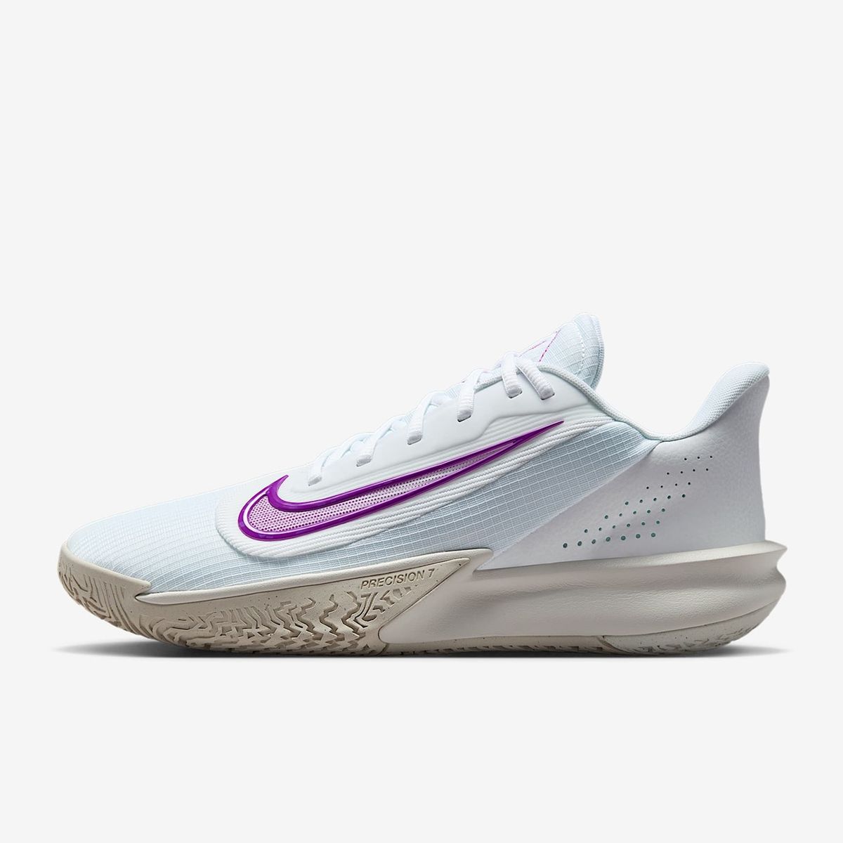 NIKE - Tenis Nike Hombre Precision VII HJ9153-100 Blanco Basketball