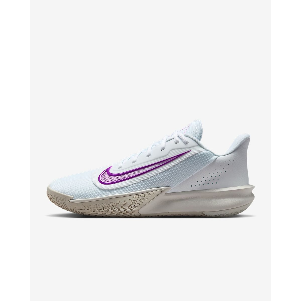 NIKE - Tenis Nike Hombre Precision VII HJ9153-100 Blanco Basketball