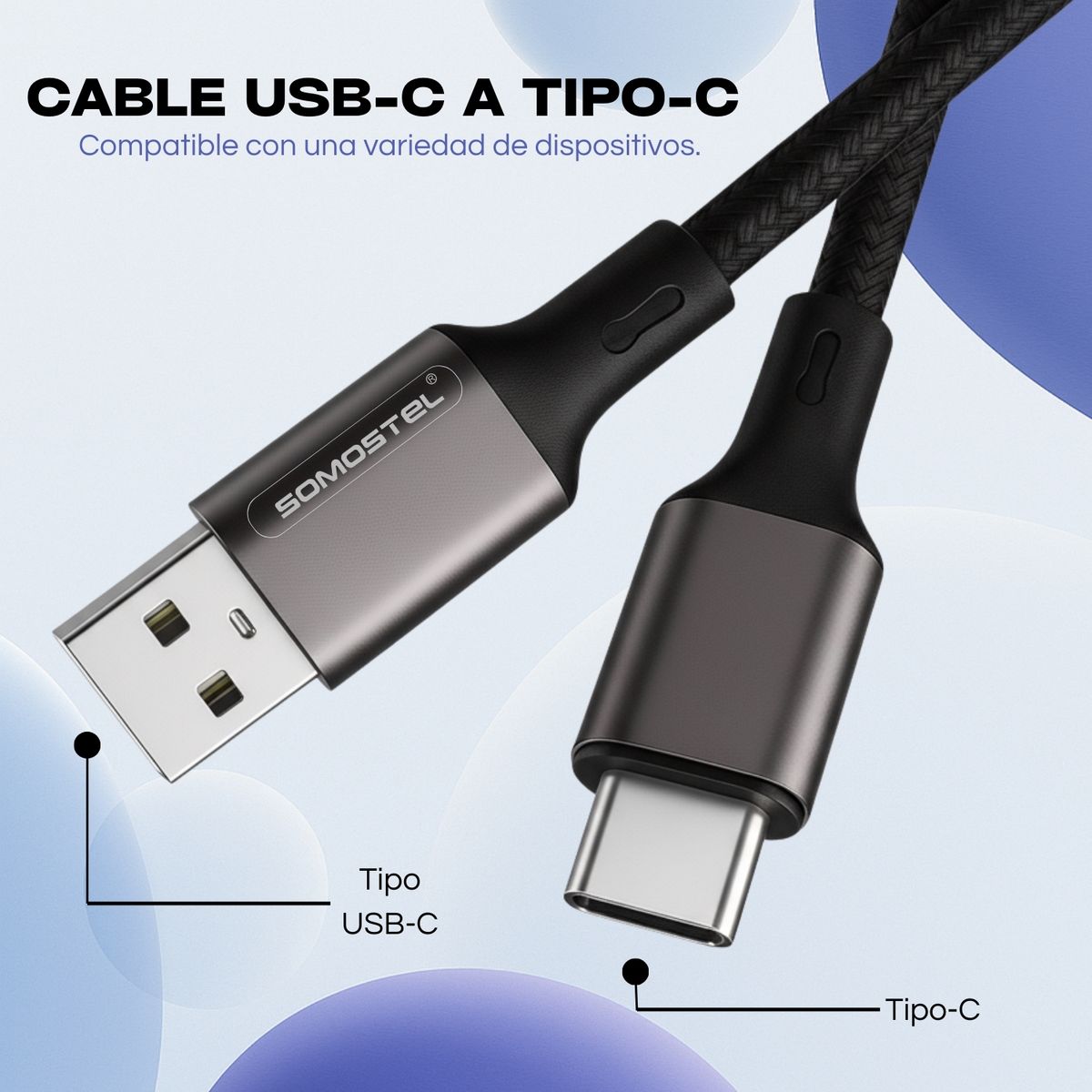 TECH - Cargador Usb Tipo C Carga Ultra Rápida Datos  Pd3
