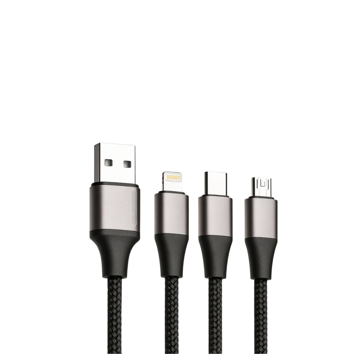TECH - Cargador 3 En 1 Usb C/lighting/micro Usb Carga Rapida Datos