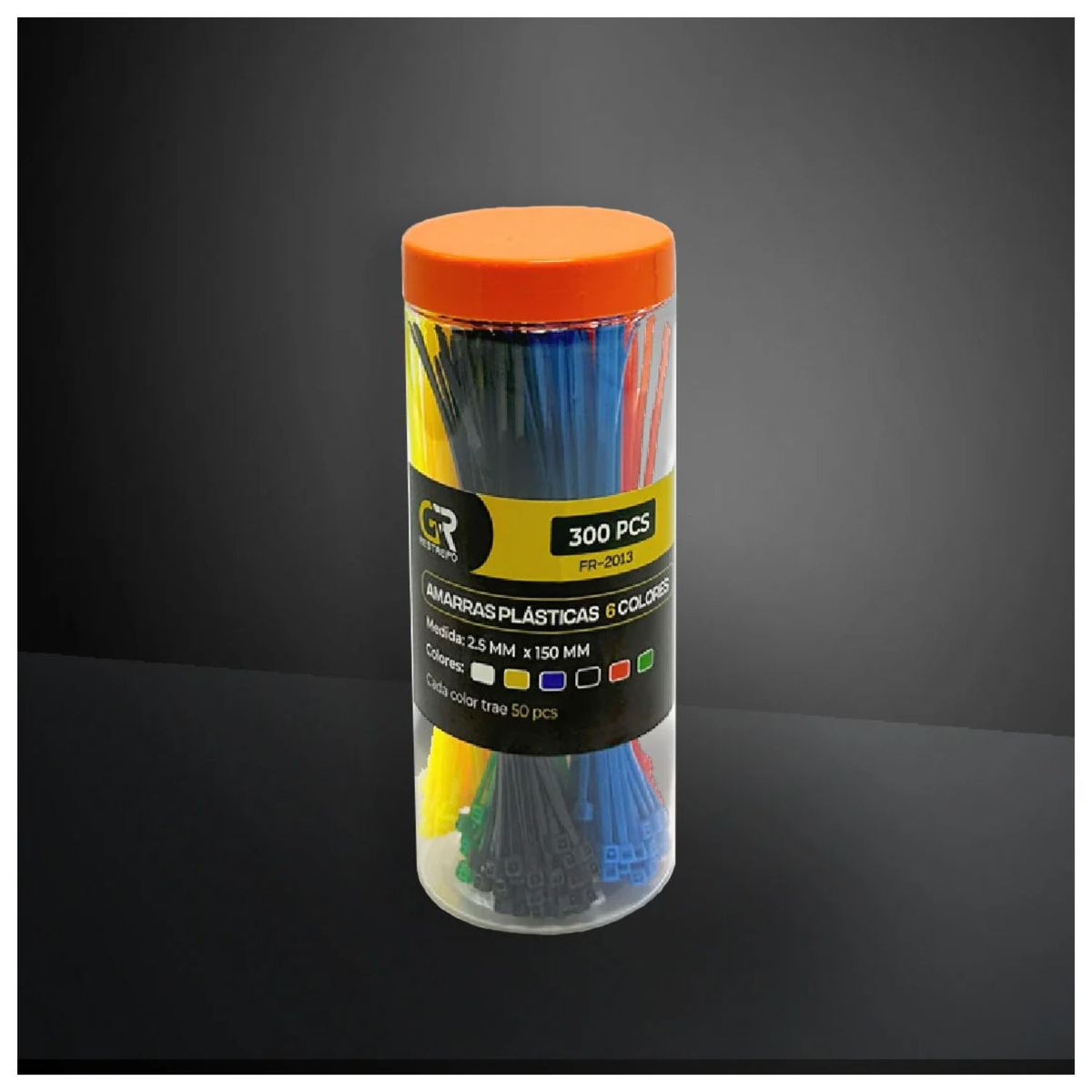 GENERICO - Amarres Plásticos Colores 300 Pcs 2.5mm X 6 (150mm)