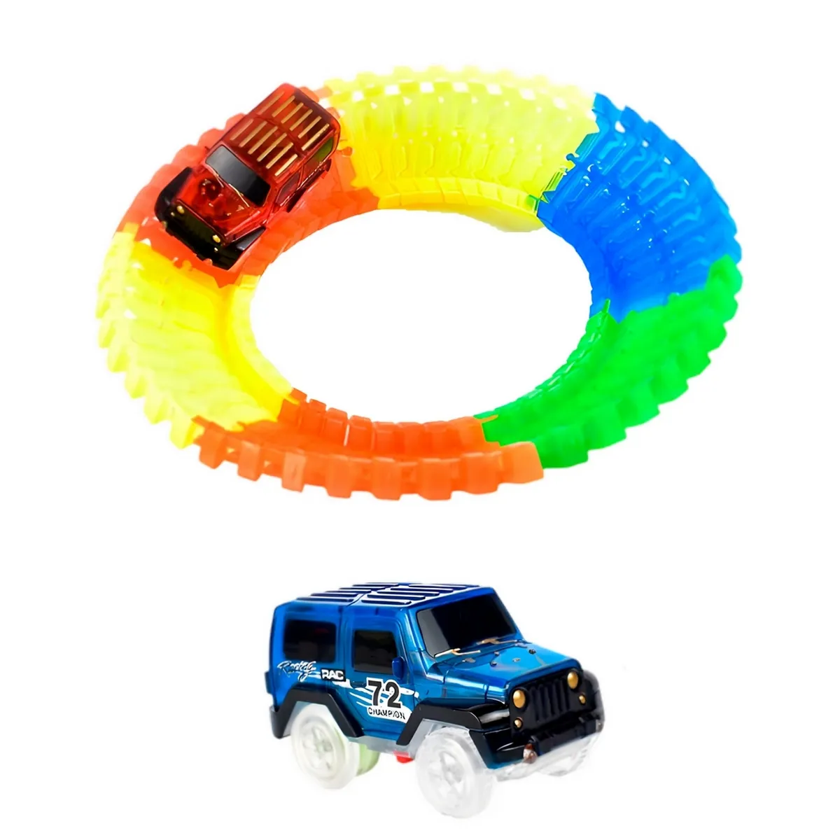 GENERICO - Pista Carro Neon Juguete Interactivo + Baterias