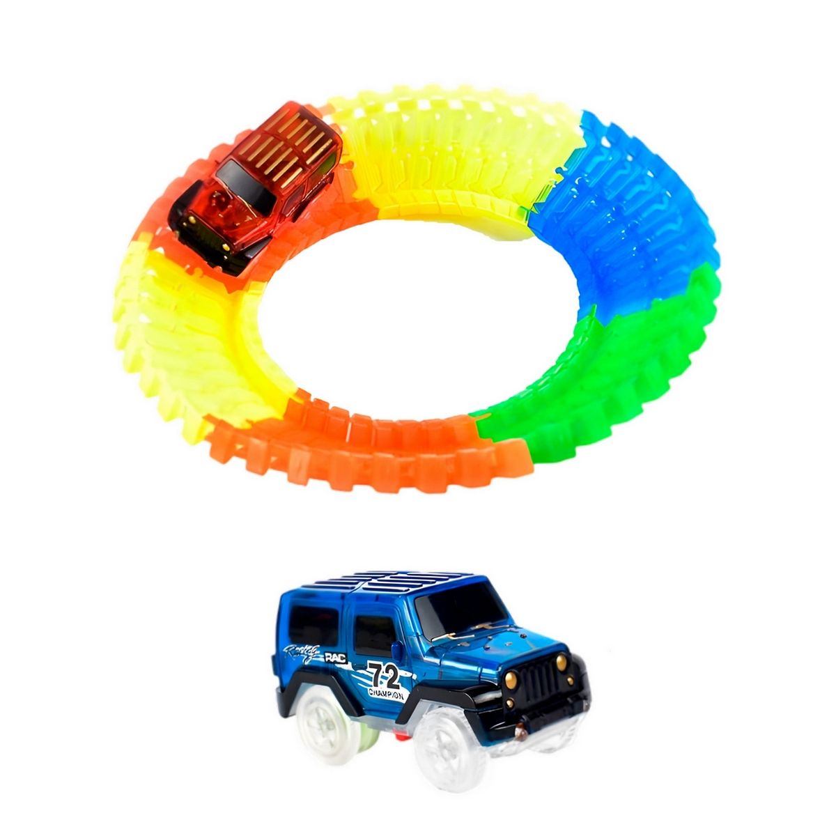 GENERICO - Pista Carro Neon Juguete Interactivo + Baterias