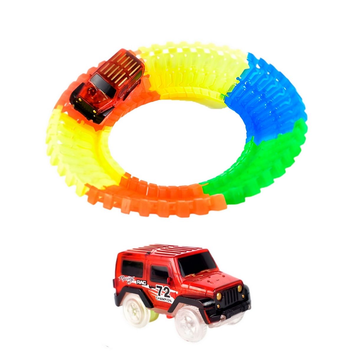 GENERICO - Pista Carro Neon Juguete Interactivo + Baterias