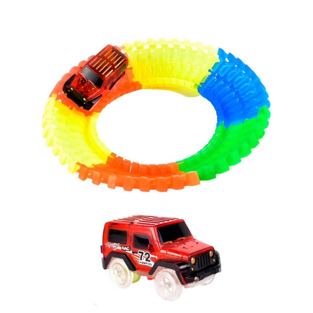 GENERICO - Pista Carro Neon Juguete Interactivo + Baterias